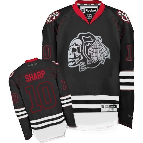 Reebok Chicago Blackhawks 10 Men's Patrick Sharp Black Ice Authentic NHL Jersey
