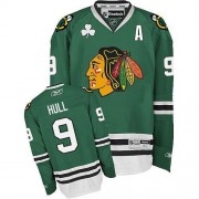 Reebok Chicago Blackhawks 9 Men's Bobby Hull Green Authentic NHL Jersey