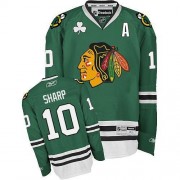 Reebok Chicago Blackhawks 10 Men's Patrick Sharp Green Authentic NHL Jersey