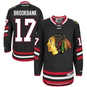 Reebok Chicago Blackhawks 17 Men's Sheldon Brookbank Black Authentic 2014 Stadium Series NHL Jersey