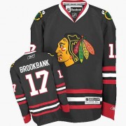 Reebok Chicago Blackhawks 17 Men's Sheldon Brookbank Black Authentic Third NHL Jersey
