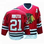 CCM Chicago Blackhawks 21 Men's Stan Mikita Red Authentic Throwback NHL Jersey