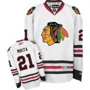 Reebok Chicago Blackhawks 21 Men's Stan Mikita White Authentic Away NHL Jersey