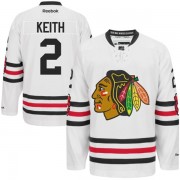 Reebok Chicago Blackhawks 2 Men's Duncan Keith Premier White 2015 Winter Classic NHL Jersey